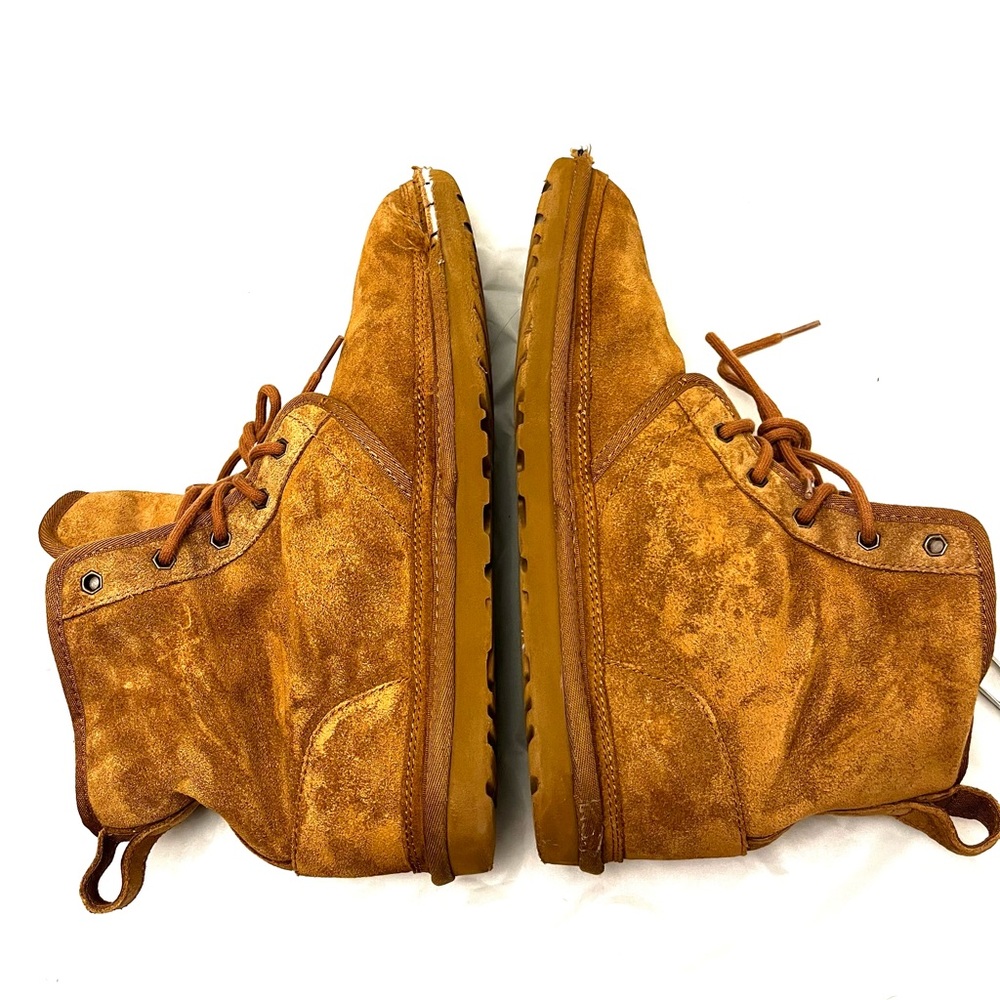 Ugg Men’s Neumel Chukka Chestnut Boots sz 12 flawed - Picture 10 of 15